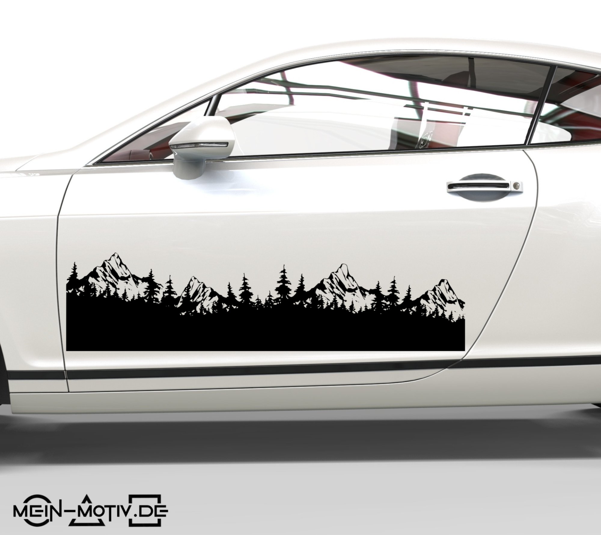 46363 Wald und Berglandschaft Silhouette Aufkleber